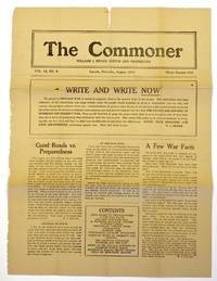 [AMERICANA] TLS BY BRYAN ON THE COMMONER LETTERHEAD. | THE COMMONER. VOL. 15, NO. 8