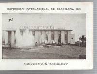 cover of Cromo numero 24: Exposicion Internacional de Barcelona 1929: Restaurant frances Ambassadeurs