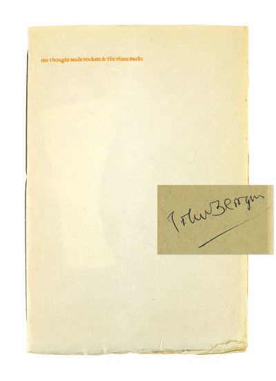 His Thought Made Pockets & The Plane Buckt [Limited Edition, Signed by Berryman]
