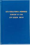 View Image 1 of 2 for Acts, Resolutions and memorials Passed by the Legislative Assembly of the Territory of Utah, During ... Inventory #10601
