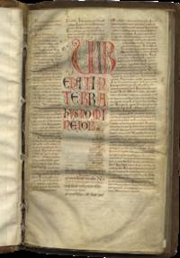 [LATIN VULGATE] JOB with the GLOSSA ORDINARIA, decorated manuscript on parchment, in Latin by [LATIN VULGATE] JOB with the GLOSSA ORDINARIA