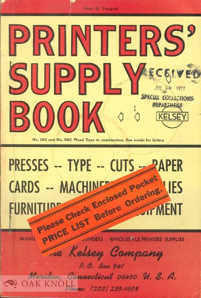 PRINTERS' SUPPLY BOOK
