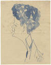 Original caricature signed, believed to be of the French composer Paul Dukas (1865-1935)