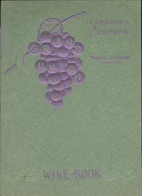 A wine collector's extensive archive, the meticulous records of Douglas H. Thomas (1847-1919; President of… by Douglas H Thomas - 1906 - from Rabelais - Fine Books on Food & Drink (SKU: 3900)