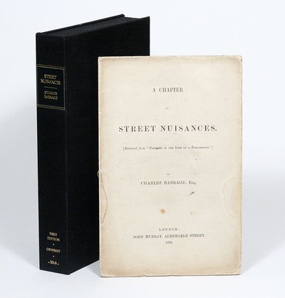A Chapter on Street Nuisances. Extracted from "Passages from the life of a philosopher.