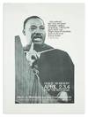 Civil Rights Movement and Anti Vietnam War Protest: "Honor His Memory Stop the War Now" Poster Quoting Martin Luther King Jr., 1971