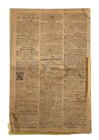 1771 Newspaper with Slavery Ad