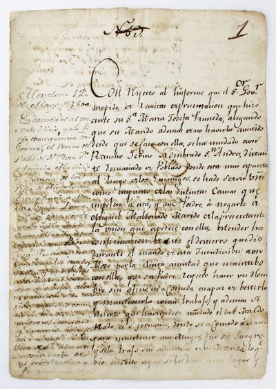 [Manuscript Request, Denial, and Report for a Divorce in Mexican Texas at the Beginning of the 19th Century]