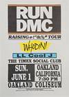 Poster for Run-DMC’s 1986 Raising Hell Tour at the Oakland Coliseum