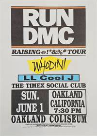 Poster for Run-DMC’s 1986 Raising Hell Tour at the Oakland Coliseum