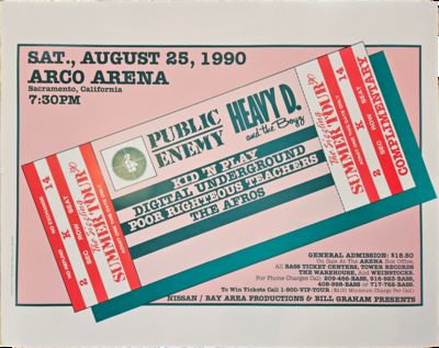 Poster for the “Sizzling Summer” Tour at the ARCO Arena, 1990