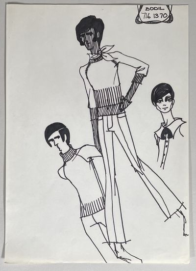 [Originalskiss föreställande tre modeller].