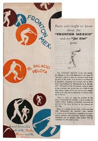 Fronton Jai Alai Mexico Pamphlet