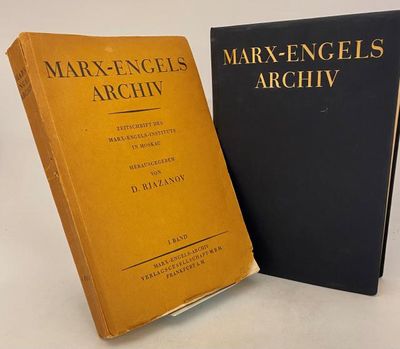 Marx-Engels Archiv. Zeitschrift des…