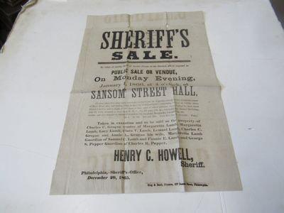 Sheriff Sale. January 1, 1866 at 4 o'clock