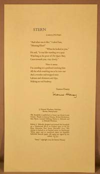 image of Stern. BROADSIDE (9 by 16.5 inches).