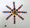 Fine Made by Hand Geometric Designed Paper Hearts with Woven Hair with Flower at Center with Surrounding verse titled Star of Memory
