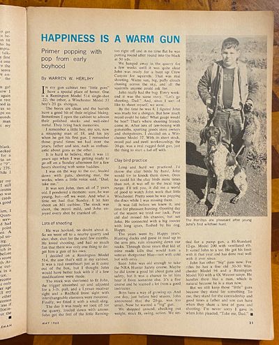 [THE BEATLES]. "Happiness is a Warm Gun" -- COMPLETE YEAR (12 ISSUES) OF THE 1968 "AMERICAN RIFLEMAN" MAGAZINE, including the infamous May issue which was the inspiration for John Lennon's song of the same name