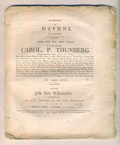 De daphne. A.a. Editio altera, emendata et aucta.