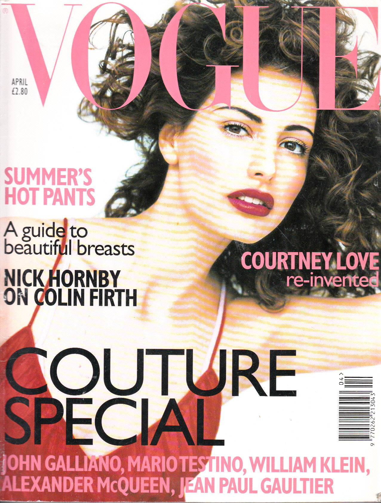 Vogue (UK) April 1997 | Elsa Benitez (cover ) | Couture (John