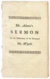 A Sermon Preached at the Ordination of the Reverend Mr. John Wyeth, to the Pastoral Care of the Third Church in Gloucester, February 5. 1766 [Half title: Mr. Adams's Sermon At the Ordination of the Reverend Mr. Wyeth]