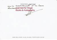 Autograph Note in French Signed