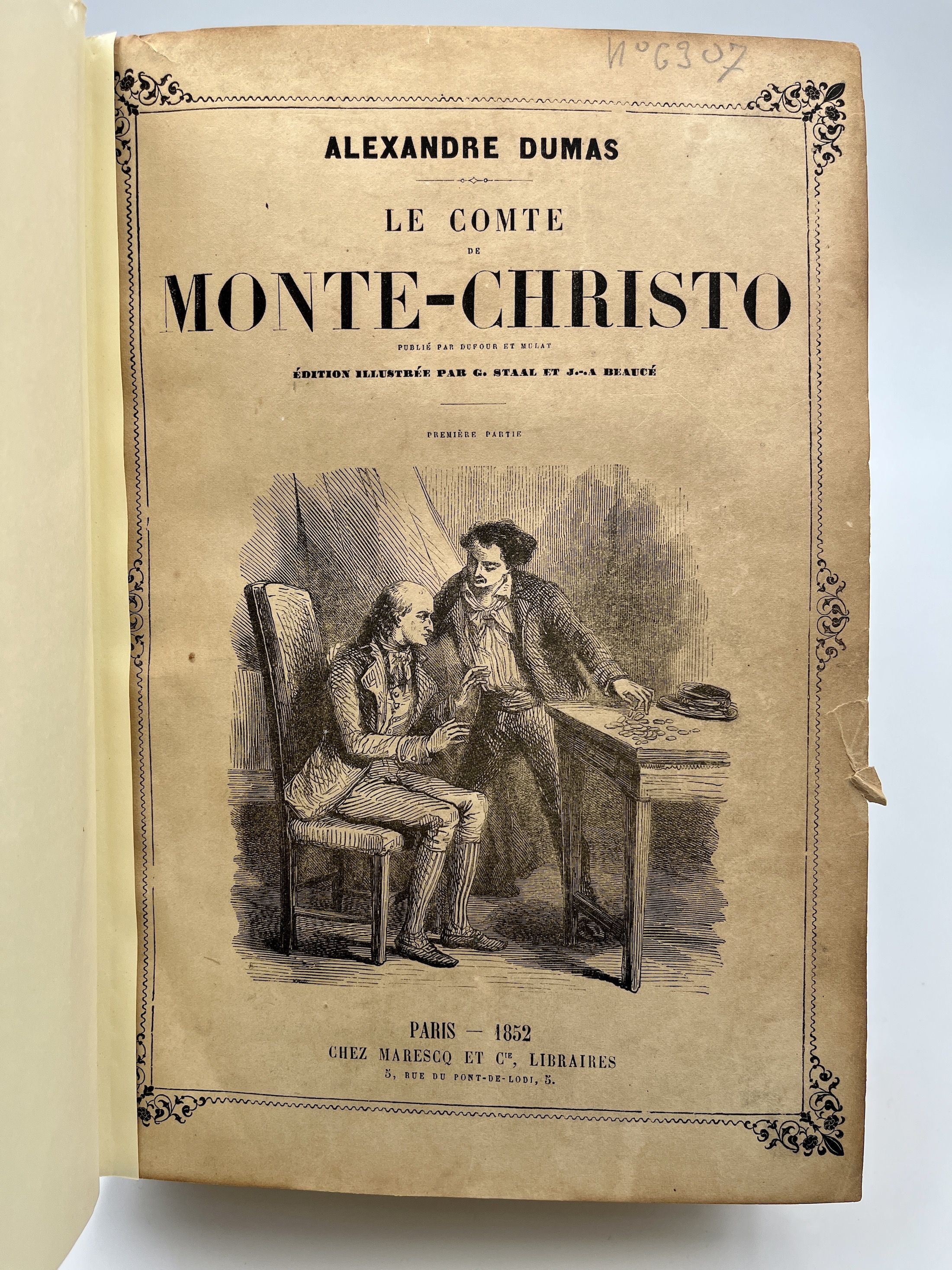 Le Comte de Monte-Cristo by DUMAS Alexandre | 1852 | Chez Marescq \u0026 cie |  Biblio, image size:2200x2933