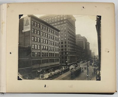 [Substantial Photograph Album Featuring Forty-Four Large-Format Photographs Showing Street Views of Early-20th-Century Kansas City]