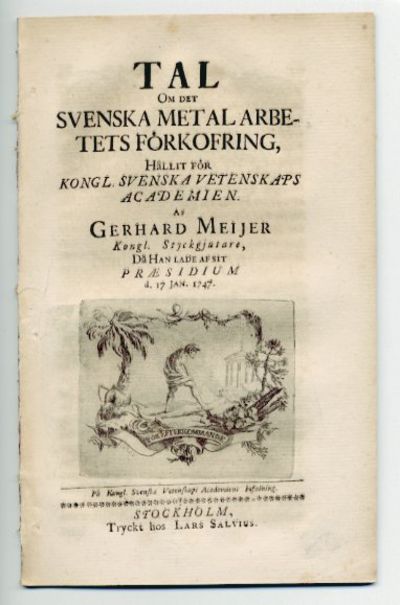 Tal, om det svenska metal-arbetets förkofring,…