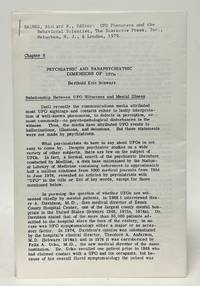 Psychiatric and Parapsychiatric Dimensions of UFOs