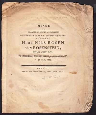 Minne af framledne kongl. archiatern och riddaren…