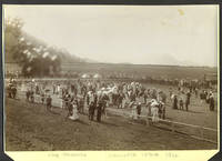 image of The Paddock at the Race track, Calcutta India. Silver tone photograph