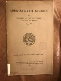 The Cauldron In Ritual And Myth Aberystwyth Studies Vol. V. 1923