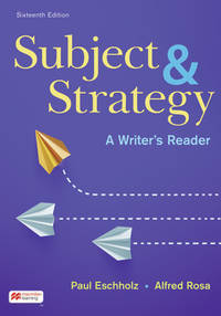 cover of Subject and Strategy