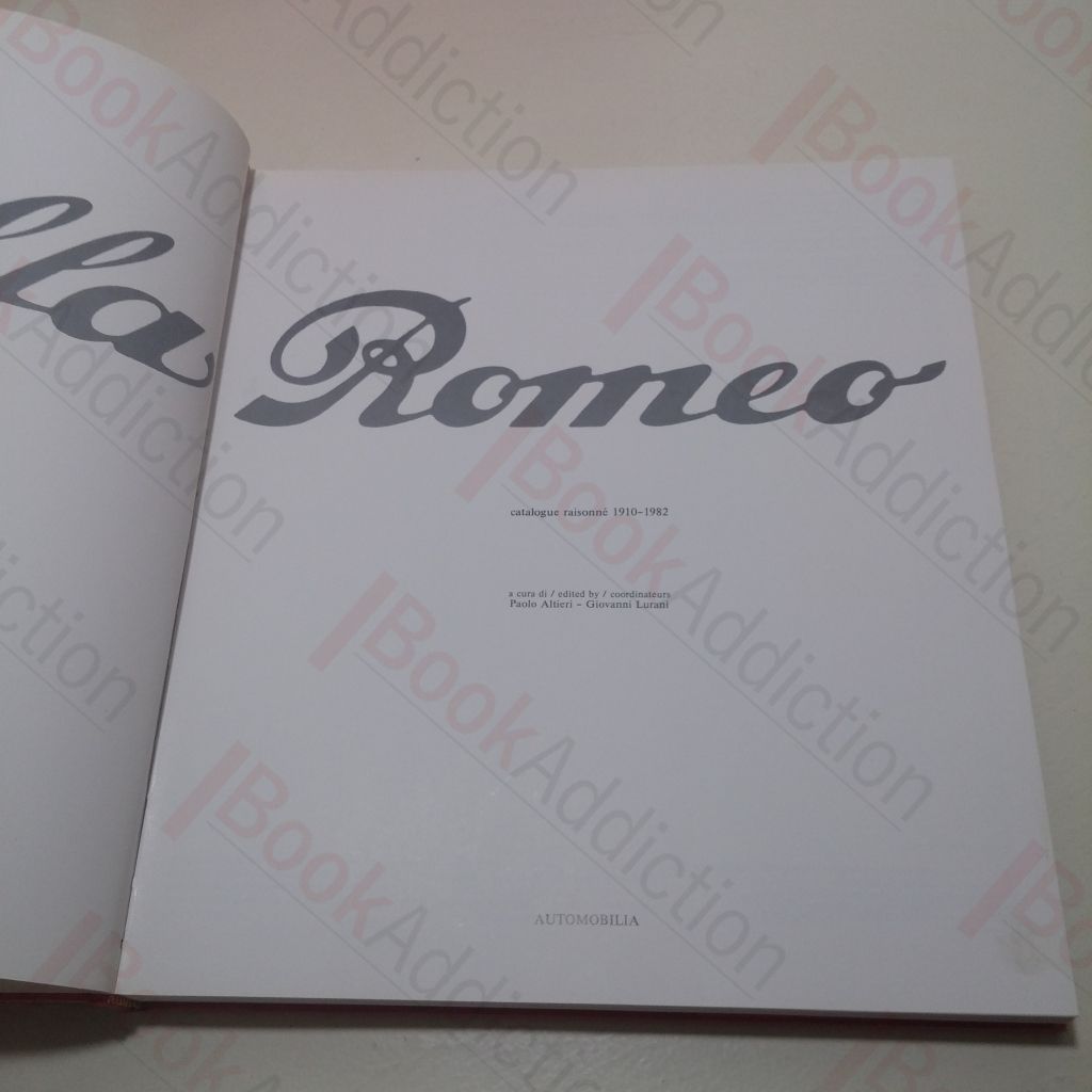 洋書 Alfa Romeo Catalogue raisone 1910-1989 Alfa Romeo Catalogue raisone 1910-1989 ALFA CATALOGUE - | Used