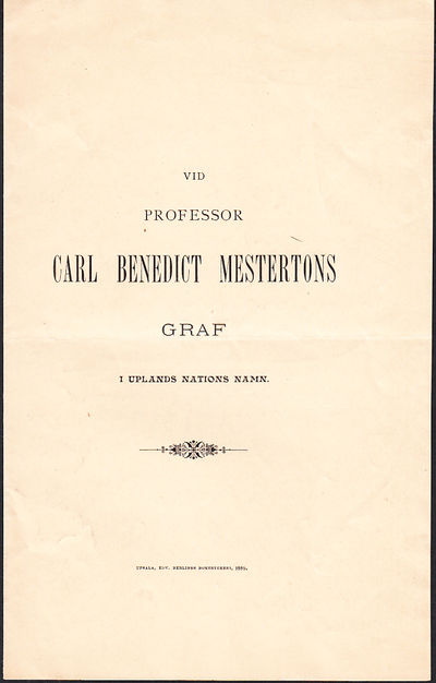 Vid professor Carl Benedict Mestertons graf i…