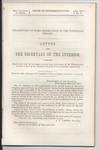 Pre-emptors on Home Reservation of the Winnebago Indians: Letter from the Secretary of the Interior