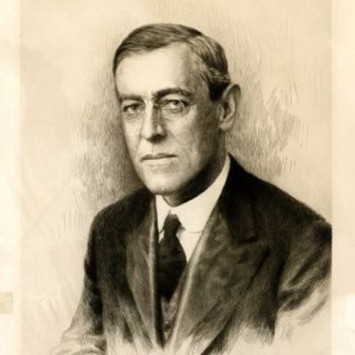 Large Signed Engraving of Woodrow Wilson