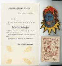 Invitation and Ticket and die-cut for a German Club Masked Ball