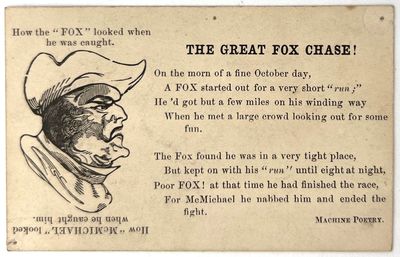 The Great Fox Chase!" -- Political cartoon/optical illusion poking fun at 1865 Mayor of Philadelphia race