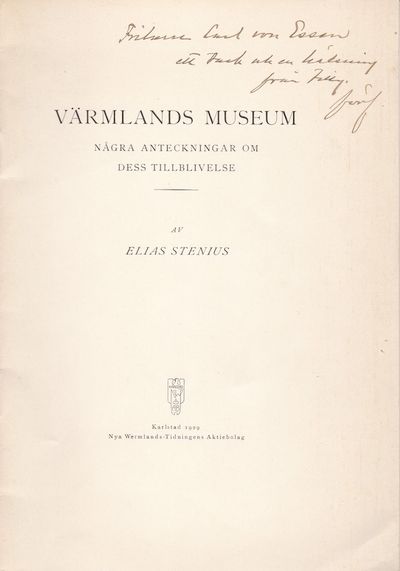 Värmlands museum. Några anteckningar om dess…