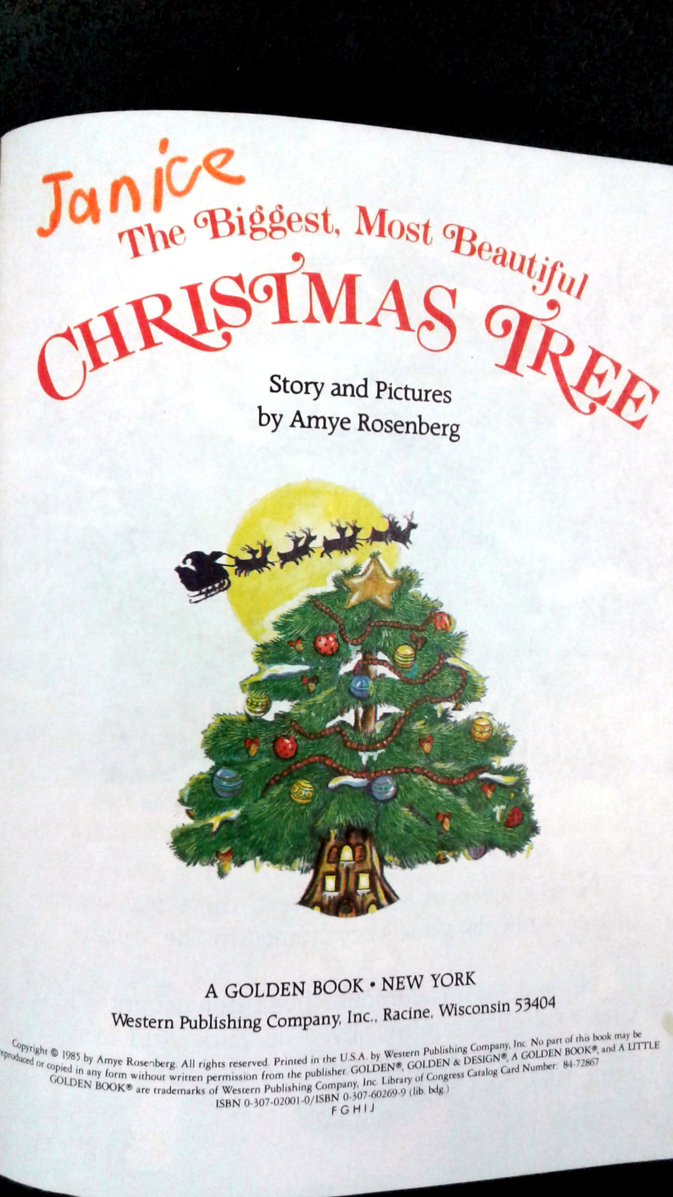 A Little Golden Book The Biggest, Most Beautiful CHRISTMAS TREE by