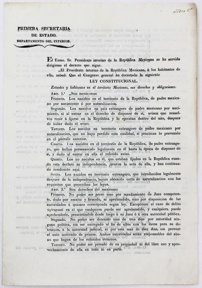 Primera Secretaria de Estado....