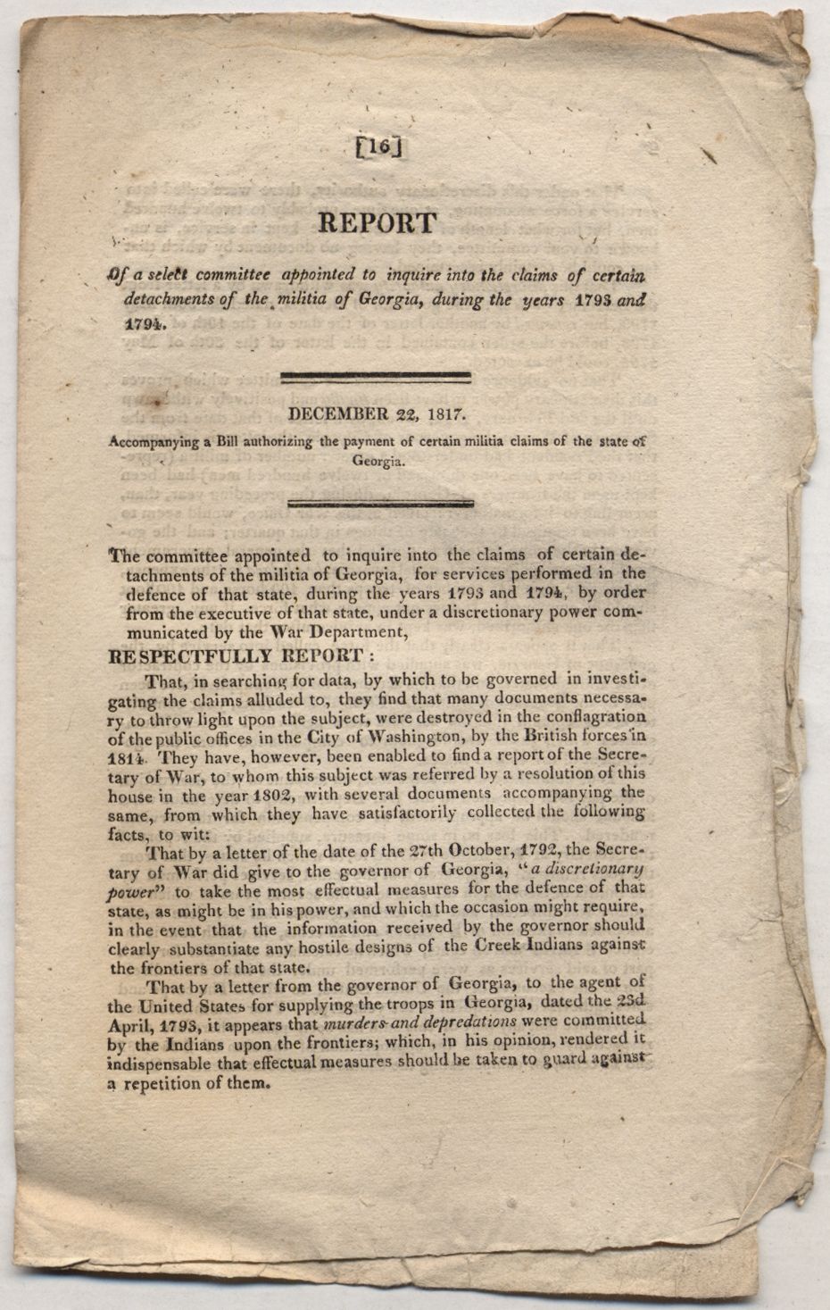 [Caption title]: Report of a select committee appo