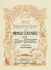[Op. 8]. Sechs Orchester-Lieder ... Klavierauszug von Anton v. Webern. [Piano-vocal score]. Complete set of 6 songs