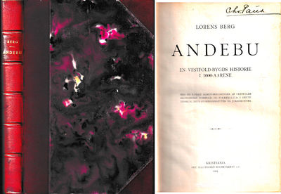 Andebu. En Vestfold-bygds historie i 1600-årene.…