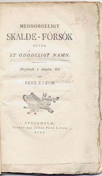 Medborgeligt skalde-försök öfver et odödeligt…