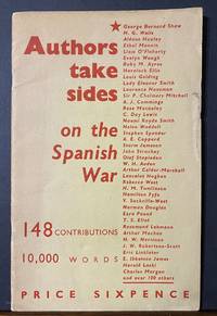 cover of AUTHORS TAKE SIDES ON THE SPANISH WAR - Rare Pamphlet