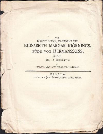 Vid biskopinnans, välborna fru Elisabeth Margar.…