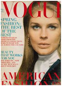 cover of VOGUE FEB 1969. CANDICE BERGEN, JIMI HENDRIX. AMERICAN FASHION ISSUE.